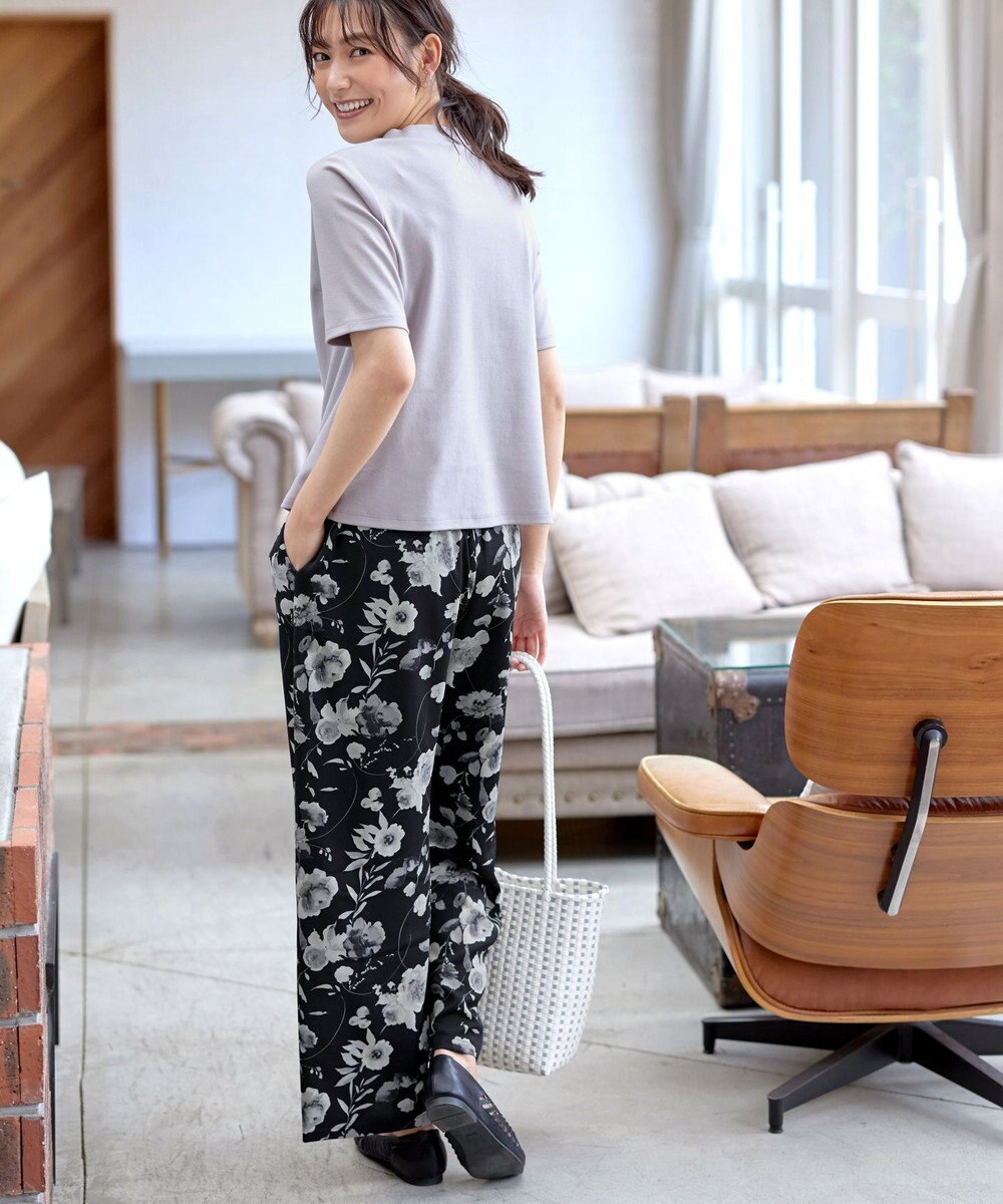 Tiaclasse 【洗える】アソートプリントワイドパンツ 