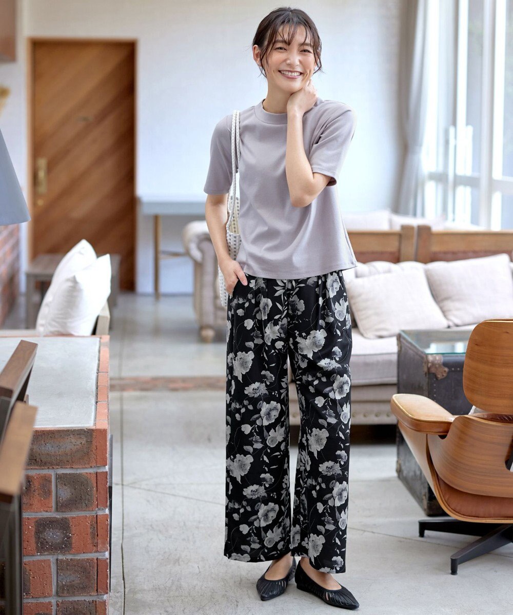 Tiaclasse 【洗える】アソートプリントワイドパンツ 