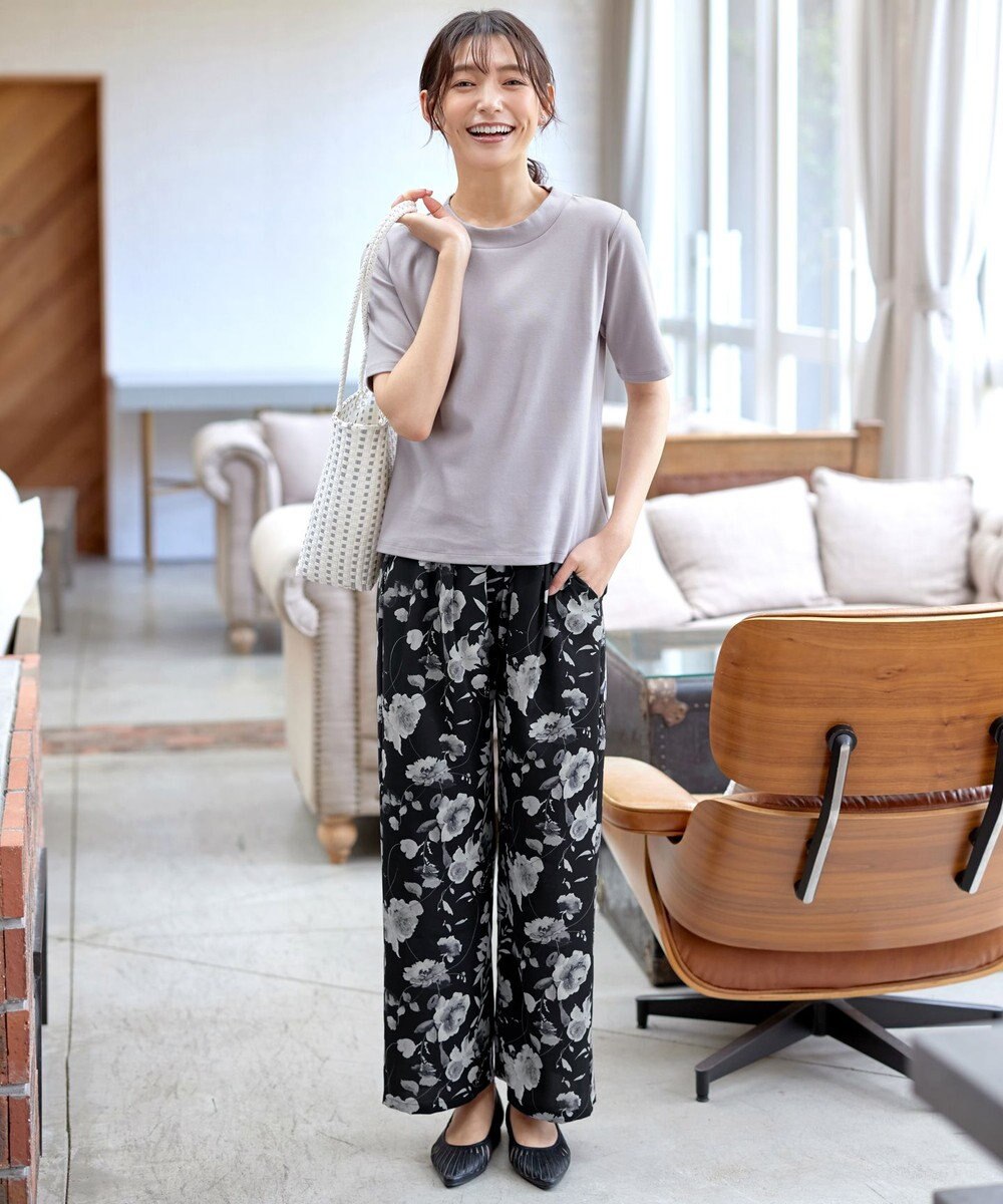 Tiaclasse 【洗える】アソートプリントワイドパンツ 