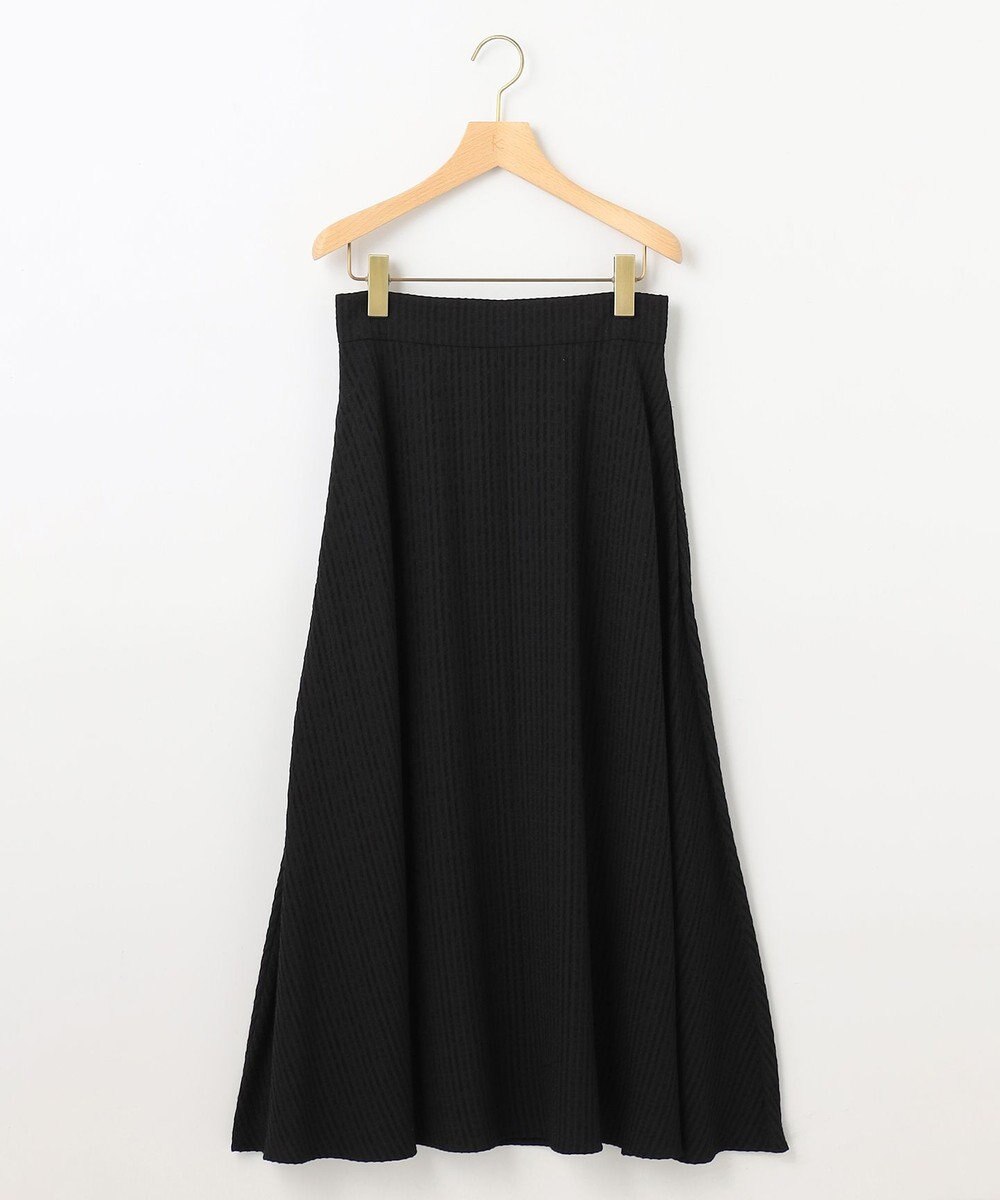 組曲 L ステッチストライプドビー フレアスカート 