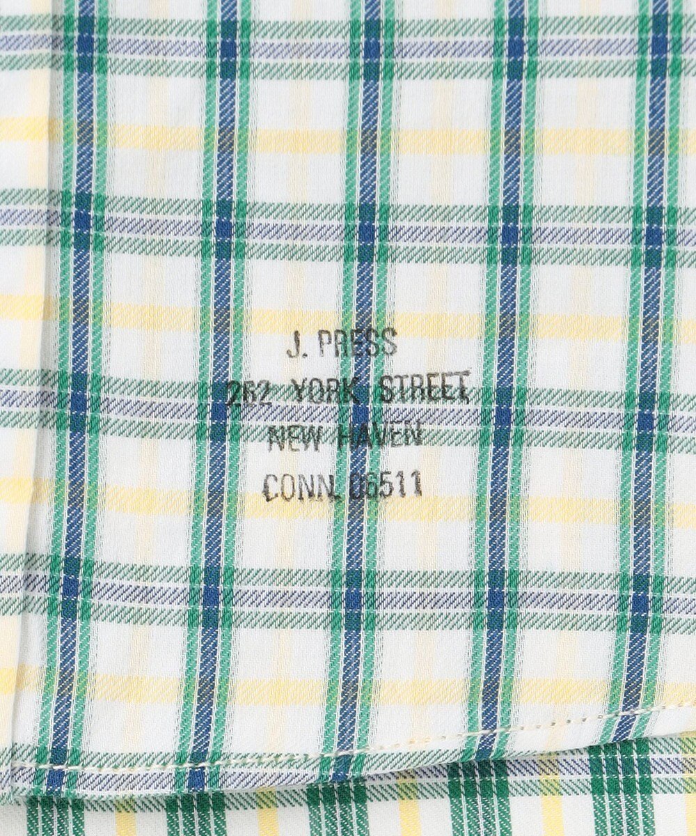 J.PRESS MEN オーガニックコットンダブルチューブマルチチェック シャツ 