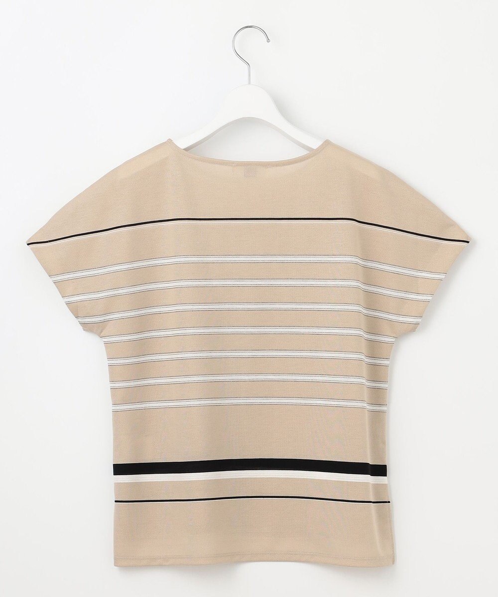 J.PRESS LADIES L パネルボーダー フレンチスリーブ カットソー 