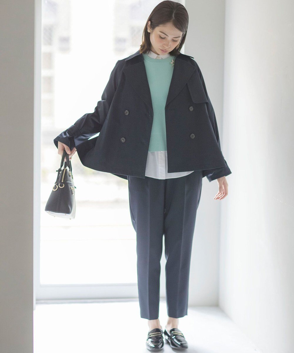 組曲 【WEB限定】コットンライクツイル ショートトレンチコート 