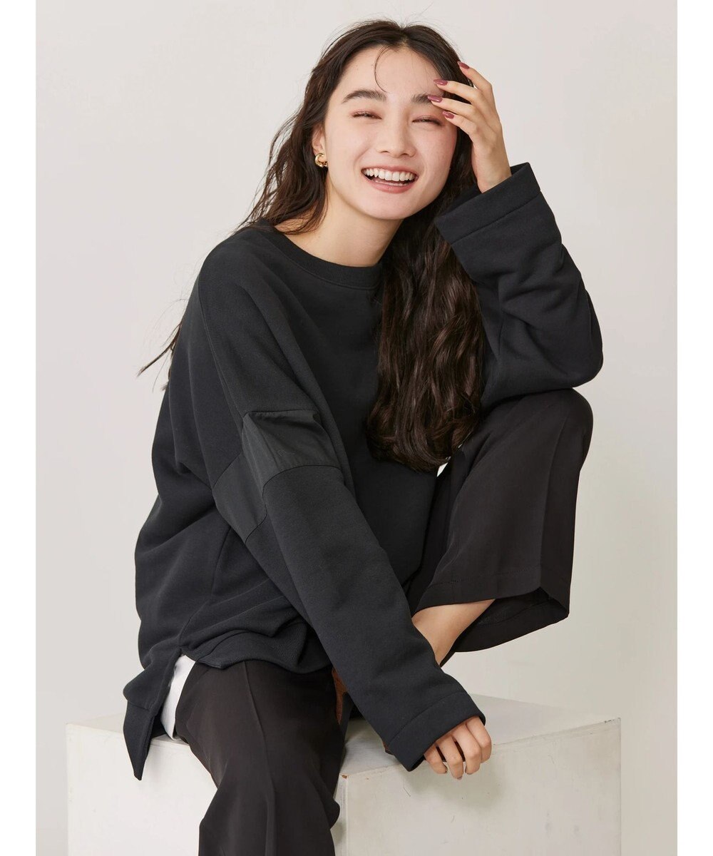 AMERICAN HOLIC 異素材ショルダー切り替えスウェット1 