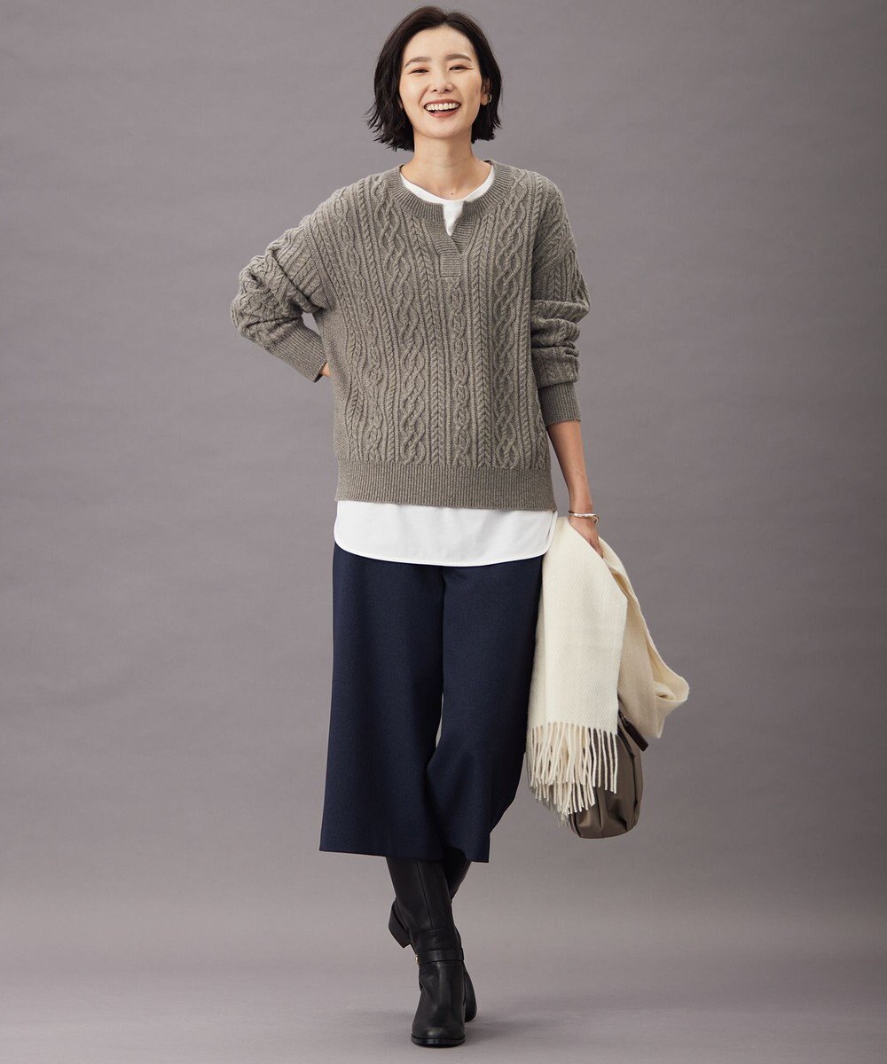 J.PRESS LADIES S 【WEB限定カラーあり・洗える】ツムギート flannel キュロット パンツ 