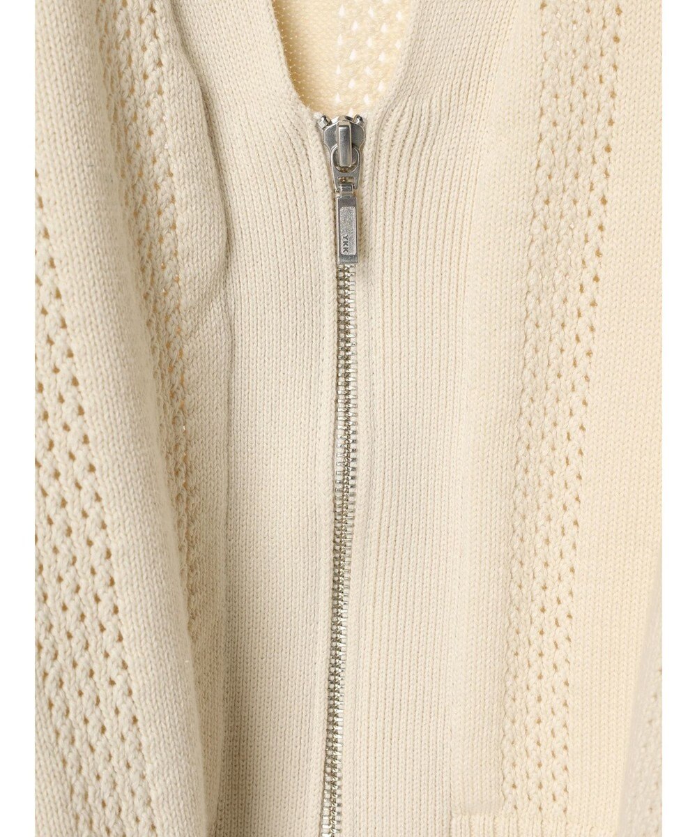 AMERICAN HOLIC ハーフＺＩＰ透かし編みカーディガン 