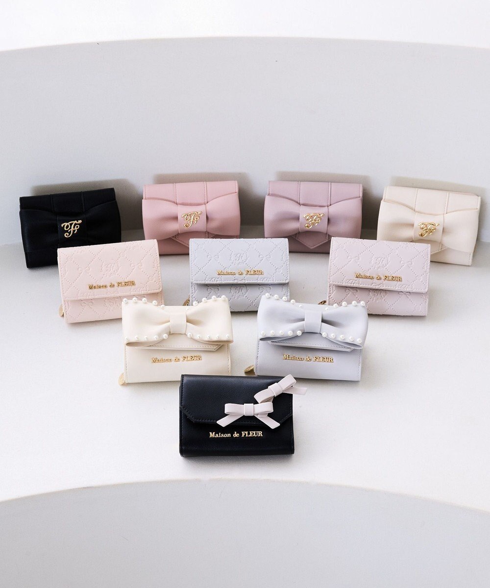 Maison de FLEUR EC限定ベルトリボンミニウォレット 
