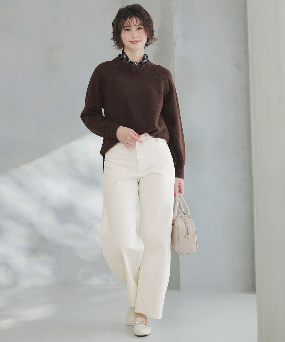 ANY SIS ボートネックAir ニット 