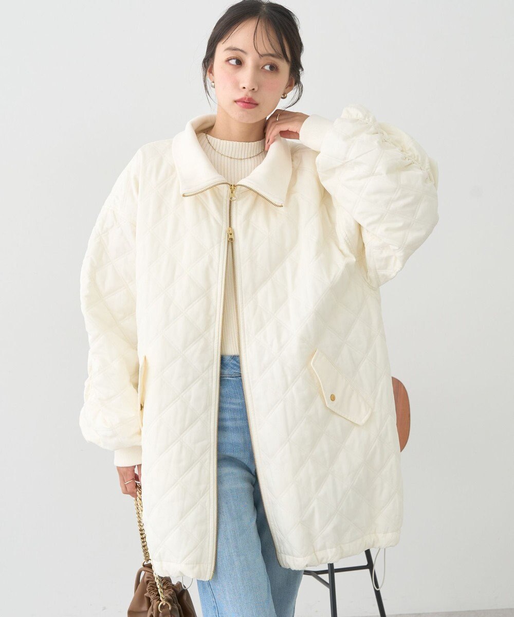 earth music&ecology キルティングバルーンコート 