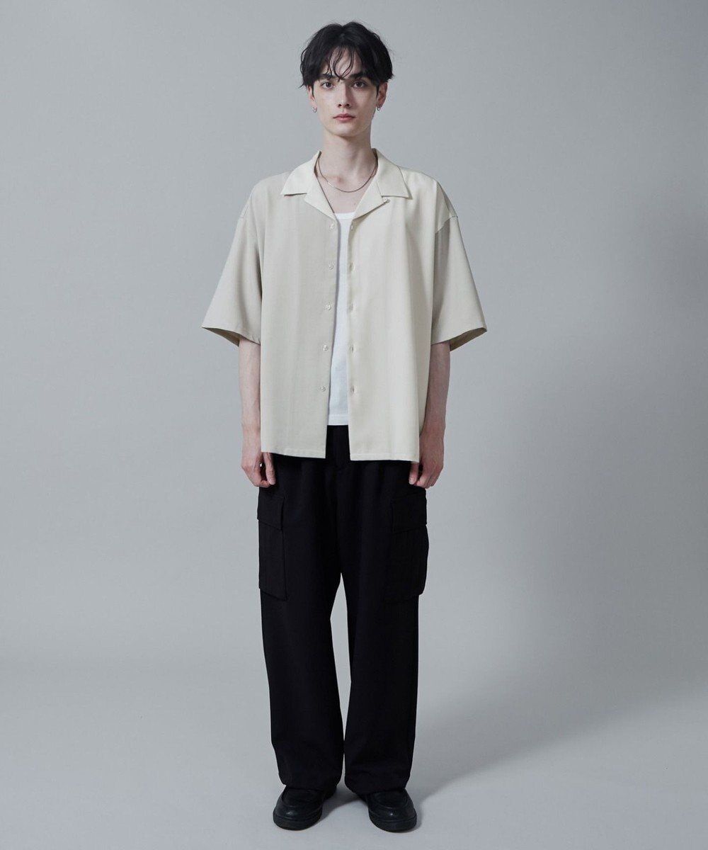 WEGO カラーブロックオープンカラーシャツ（S） 