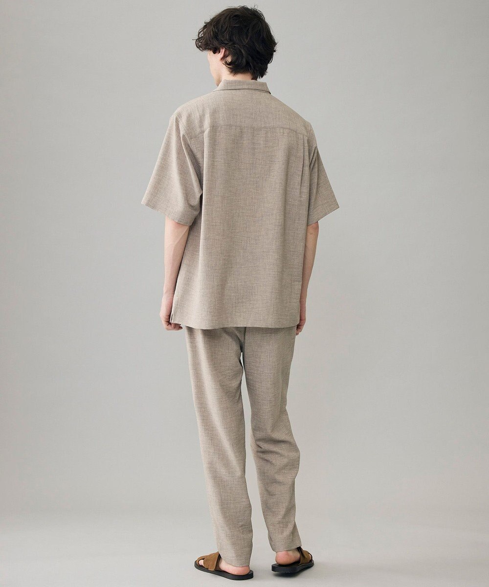 UNFILO MENS リネンライク イージーテーパード 