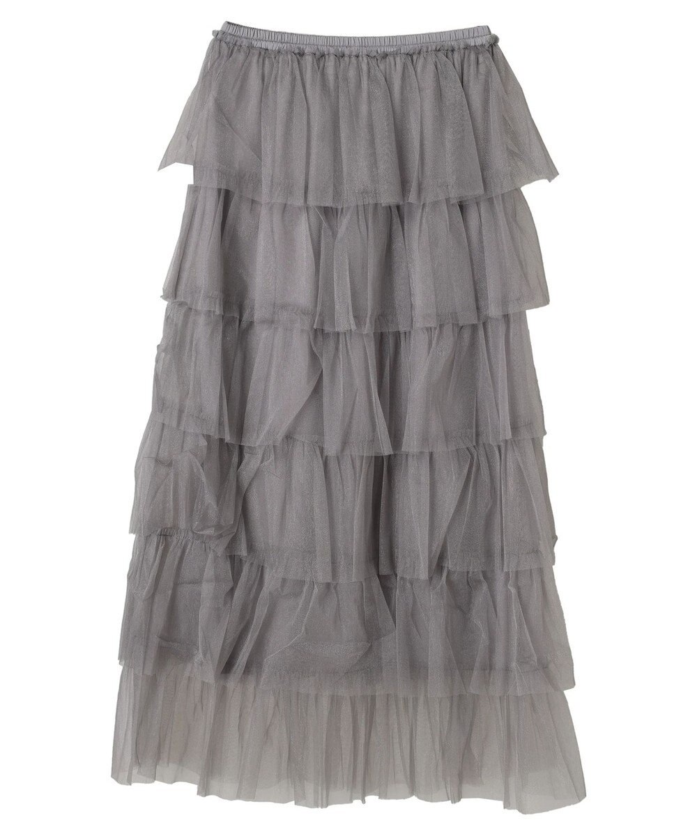 Green Parks ・ＥＬＥＮＣＡＲＥ　ＤＵＥ　ティアードラメチュールスカート 