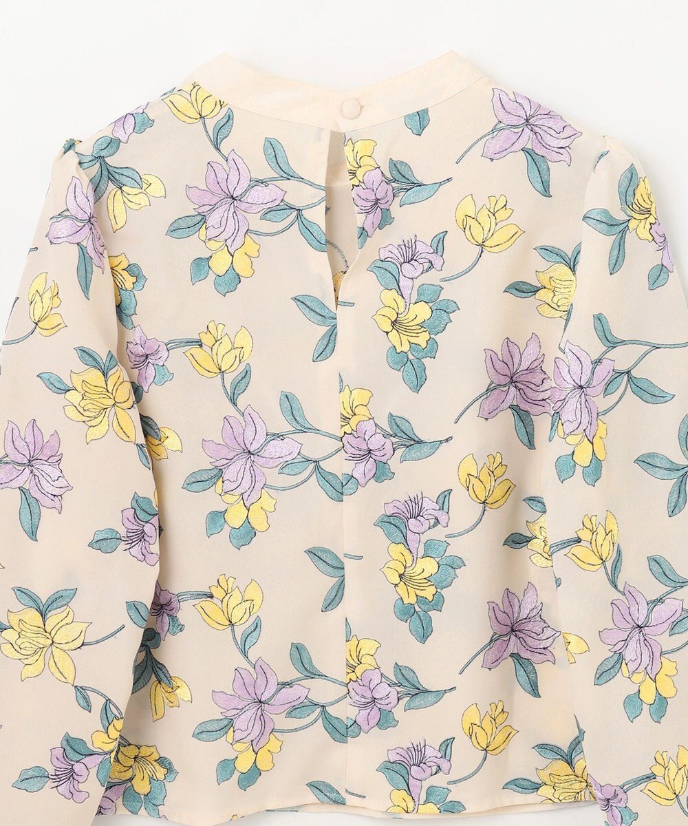 GRACE CONTINENTAL フラワー刺繍ショートトップ 