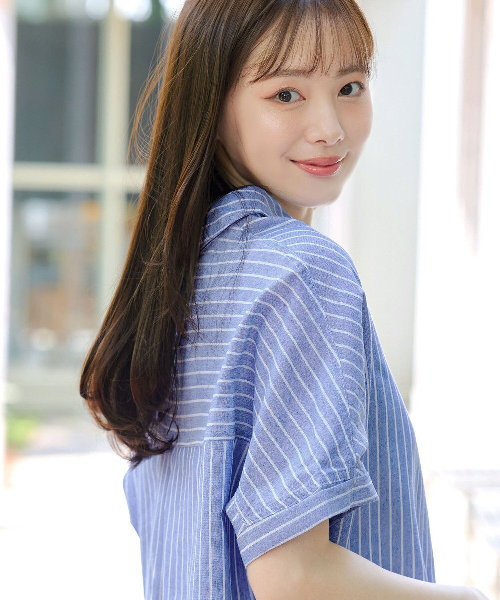 Tiaclasse 【洗える】 リネンミックススキッパーシャツ 