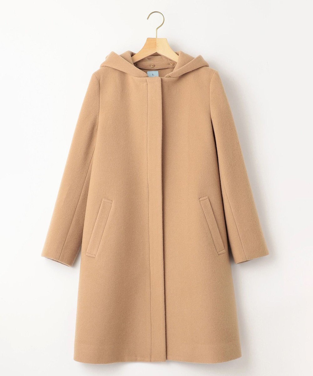 組曲 【2WAY・WEB限定】ショートビーバー フーディーロングコート 