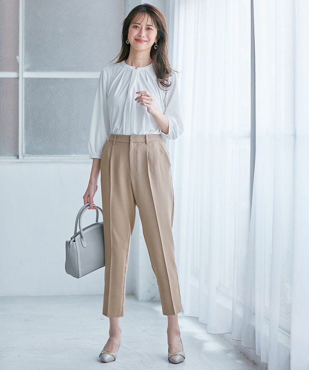 ANY SIS S 【セットアップ可】リネンライクポリエステル パンツ 