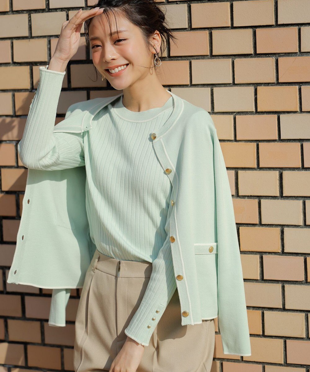 ANY SIS ラインポイント ニット 