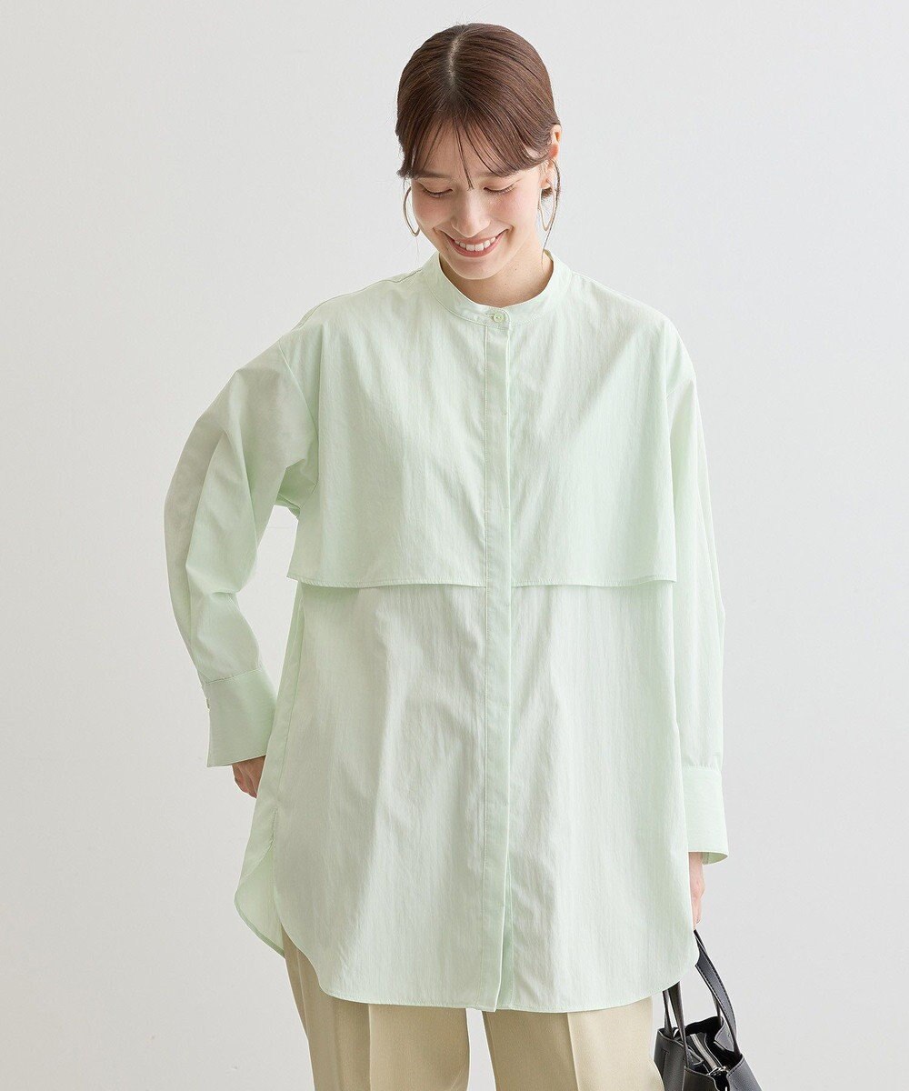 Green Parks イージーケア比翼フライヨークチュニック 