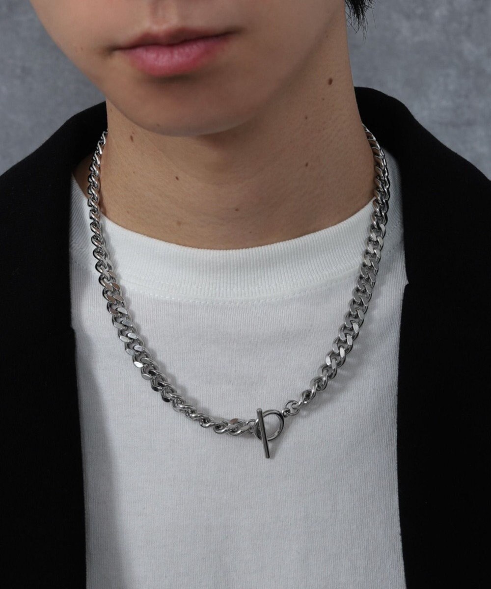 WEGO Mステンレスマンテルチェーンネックレス 