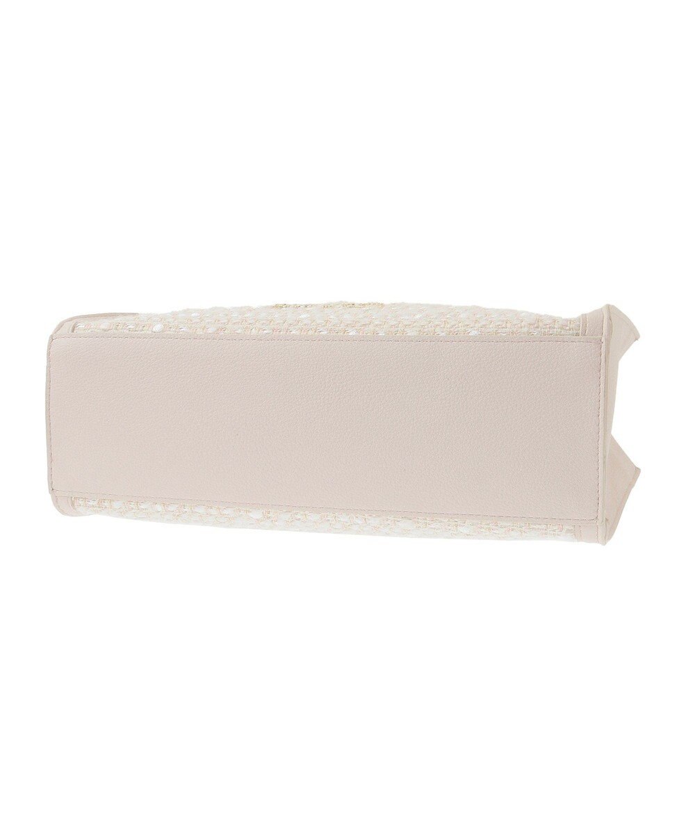 Maison de FLEUR LINTONツイードスクエアフリルトートバッグ 