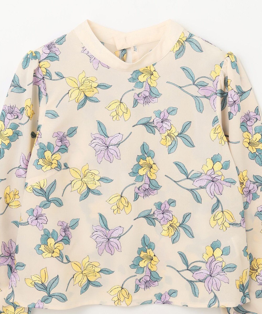 GRACE CONTINENTAL フラワー刺繍ショートトップ 