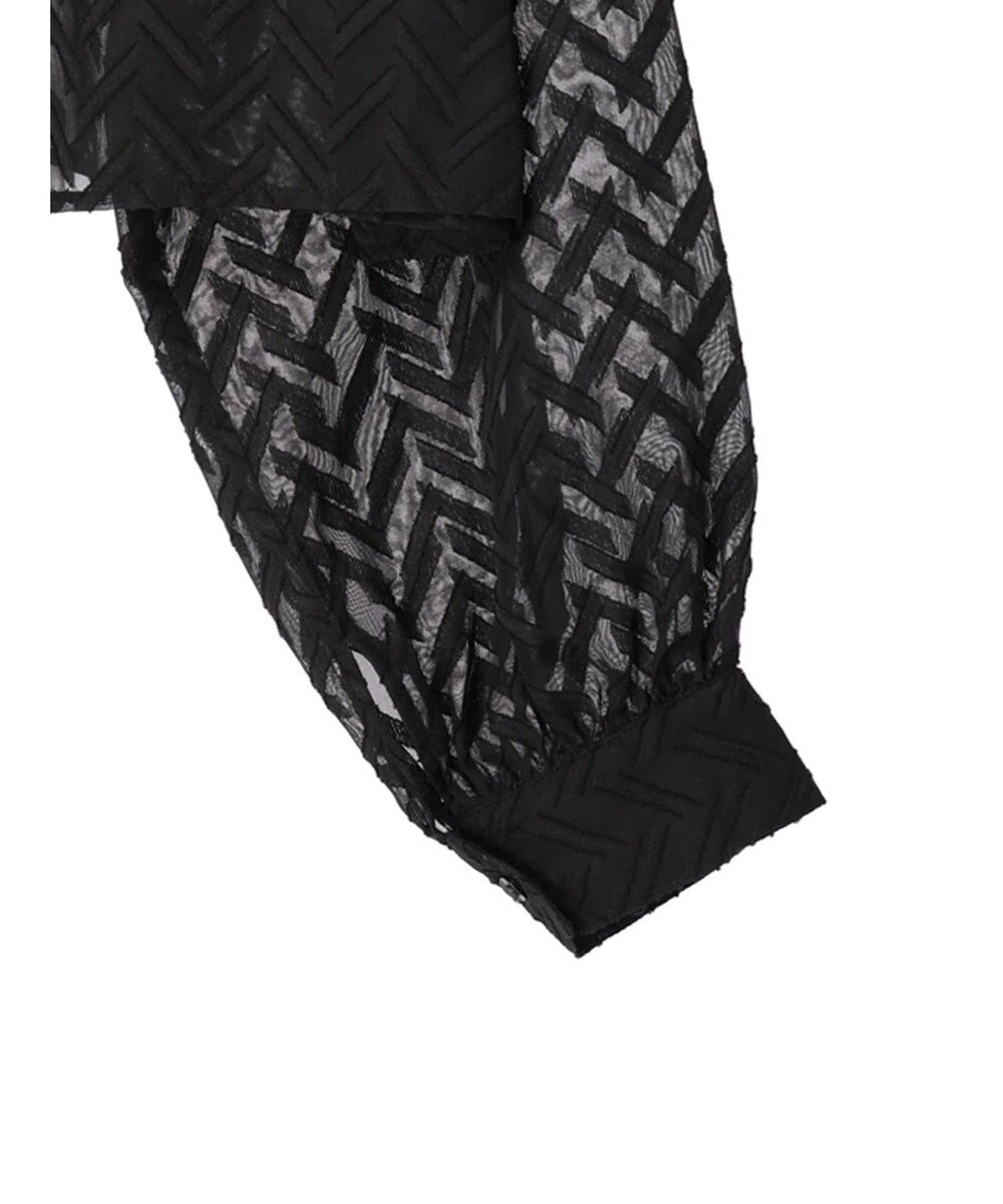 earth music&ecology ツッキリジャガードショートブラウス 