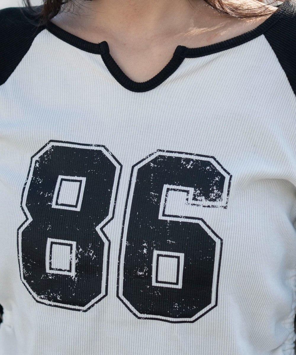 WEGO サイドドロストキーネックロンT 