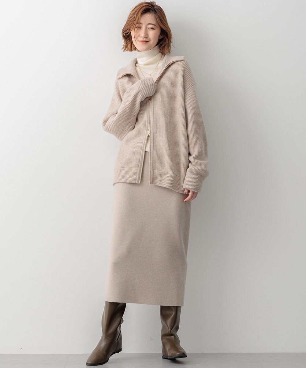 23区 【Oggi1月号/CLASSY.11月号掲載】ウーステッドウール リブタートルネック ニット 