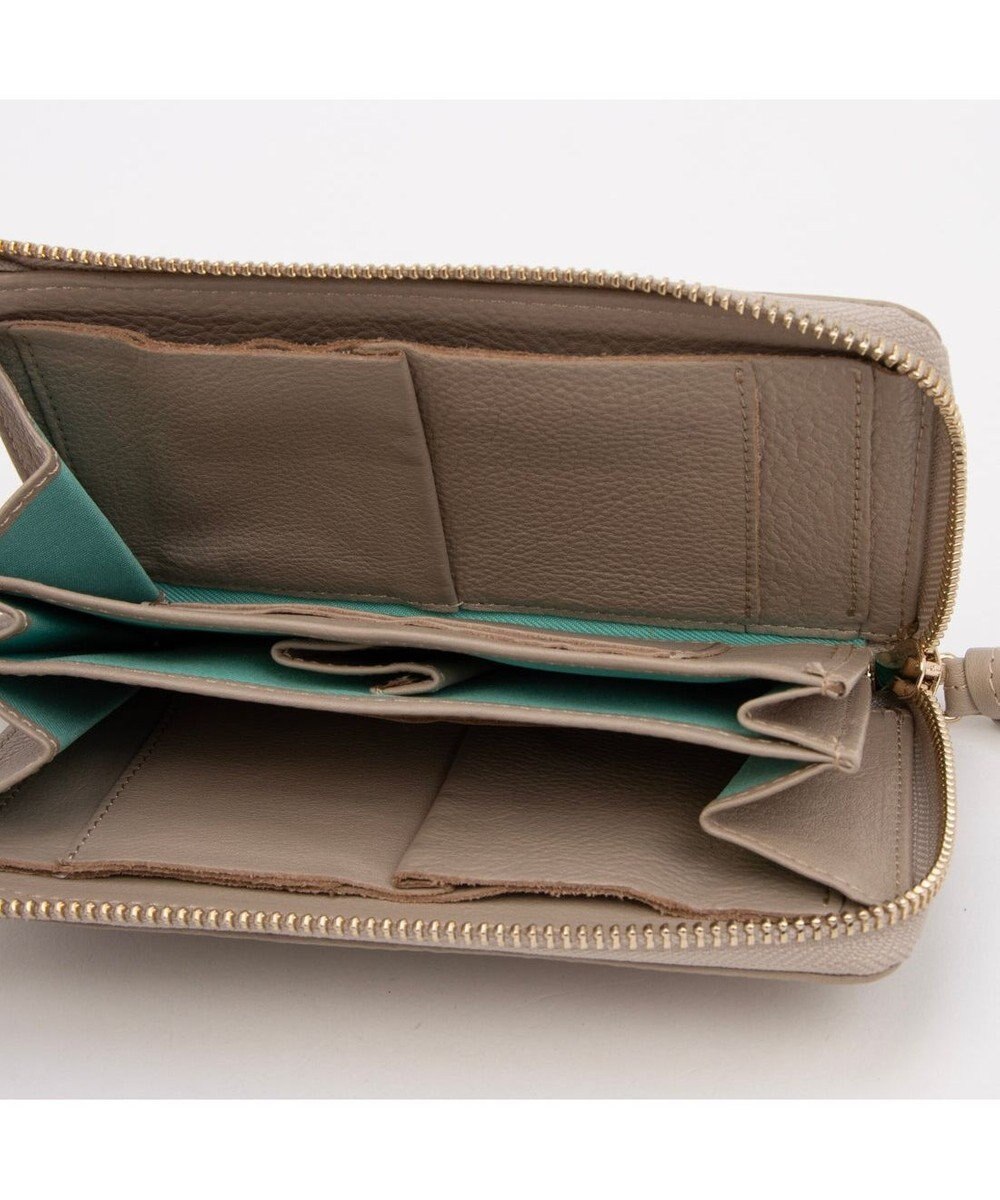 UNBILLION ペルケ perche / ドット型押しL字ロングストラップウォレット 