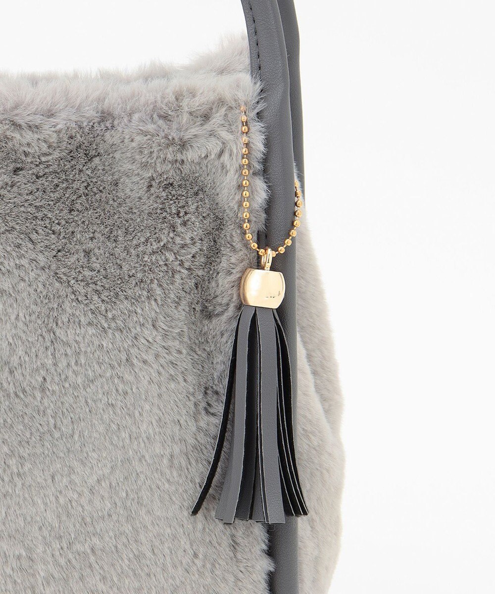 ANY SIS パイピングフェイクファートート バッグ 