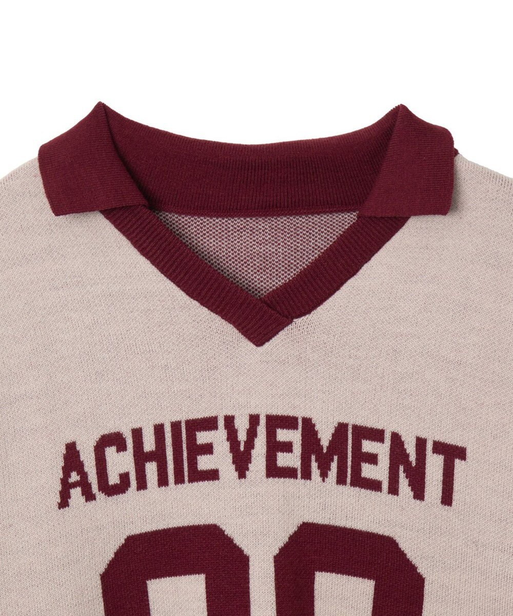 WEGO ナンバリングジャガードニット 