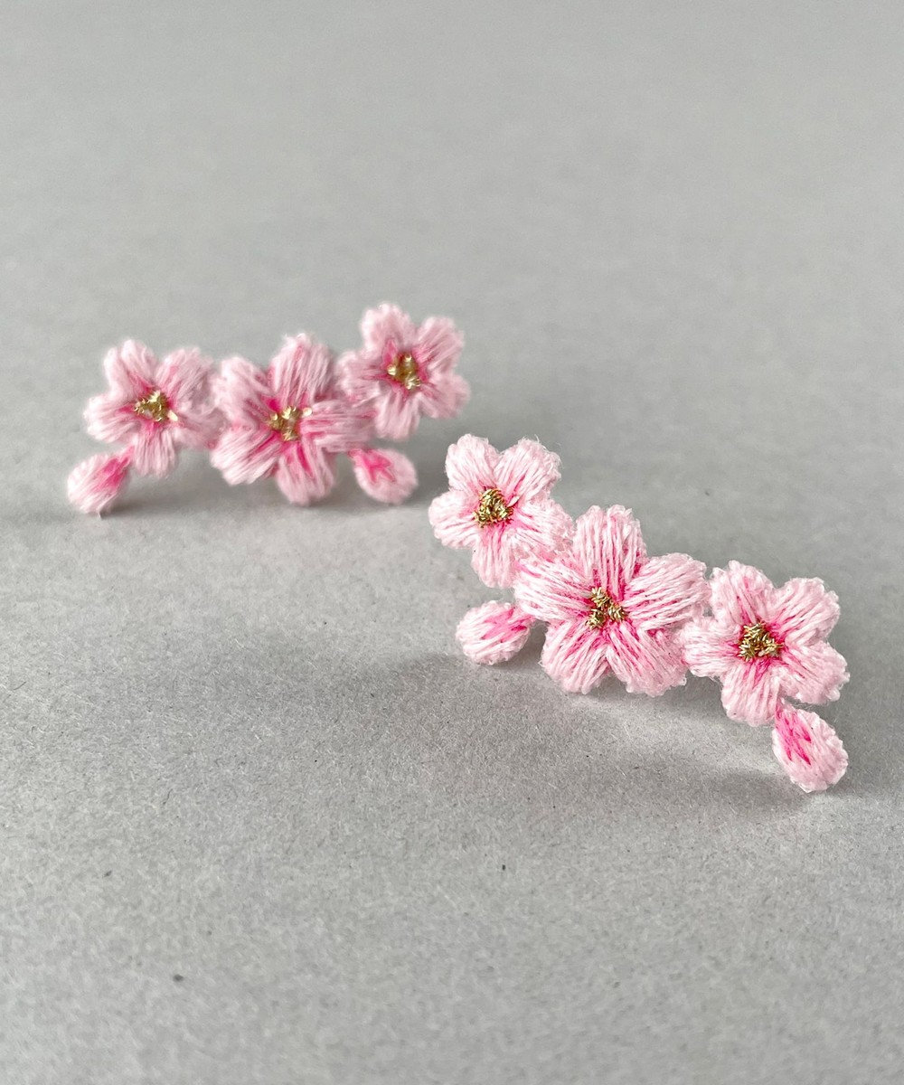 sakuraピアス [4月の誕生花], 桜, FREE