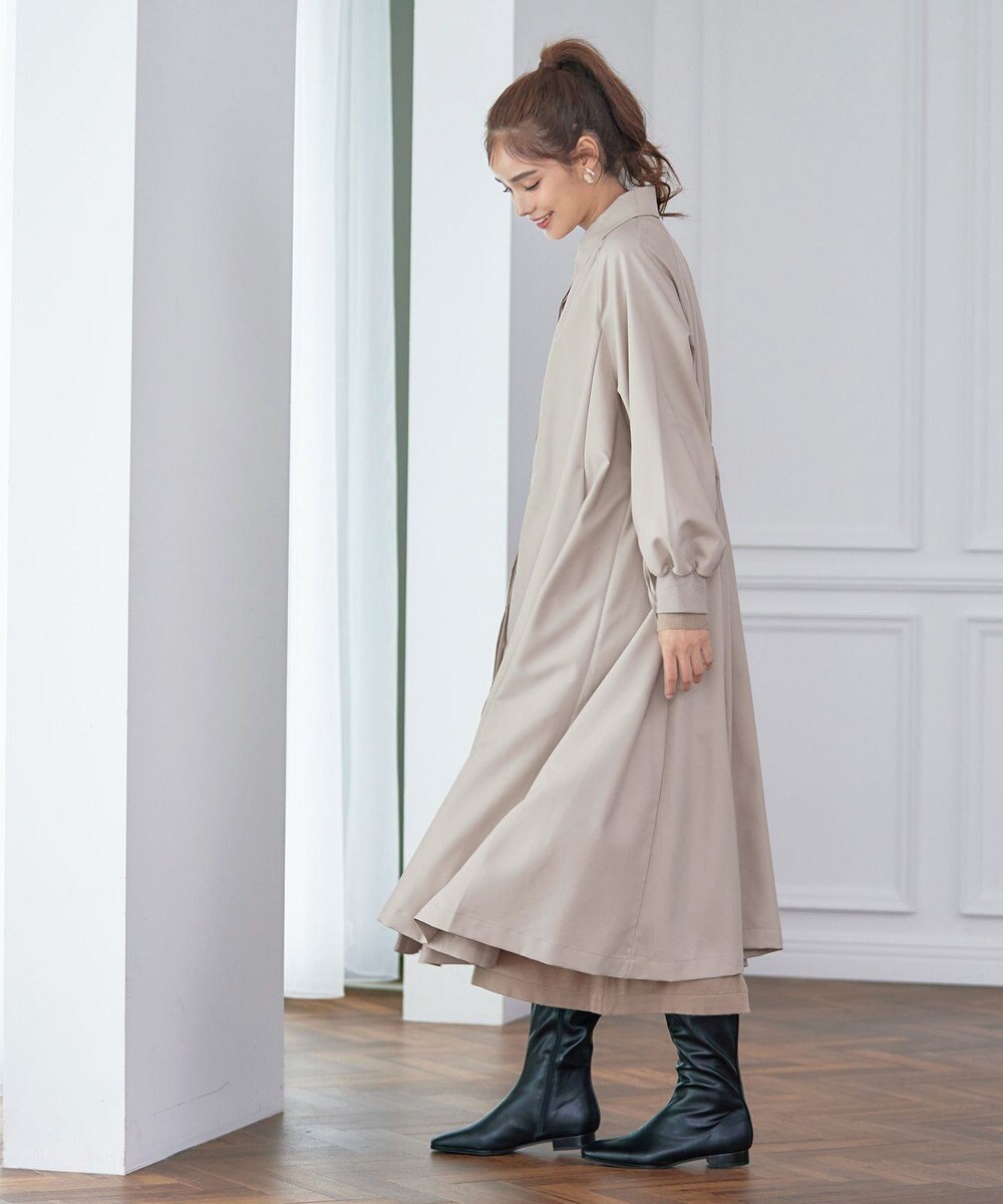 Tiaclasse 【洗える】ラグランパフスリーブトレンチコート 