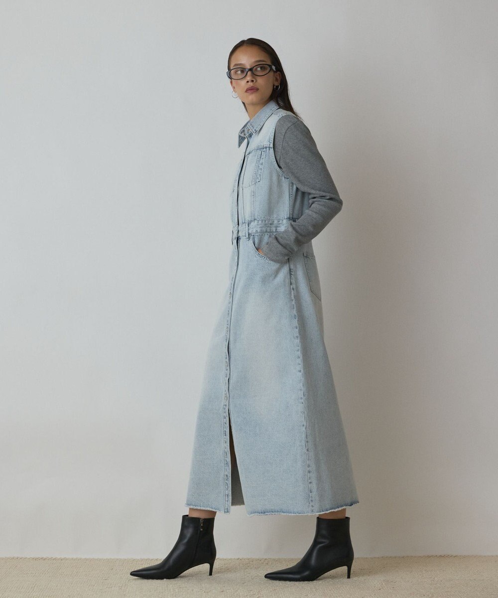 GRACE CONTINENTAL デニムロングジレワンピース 
