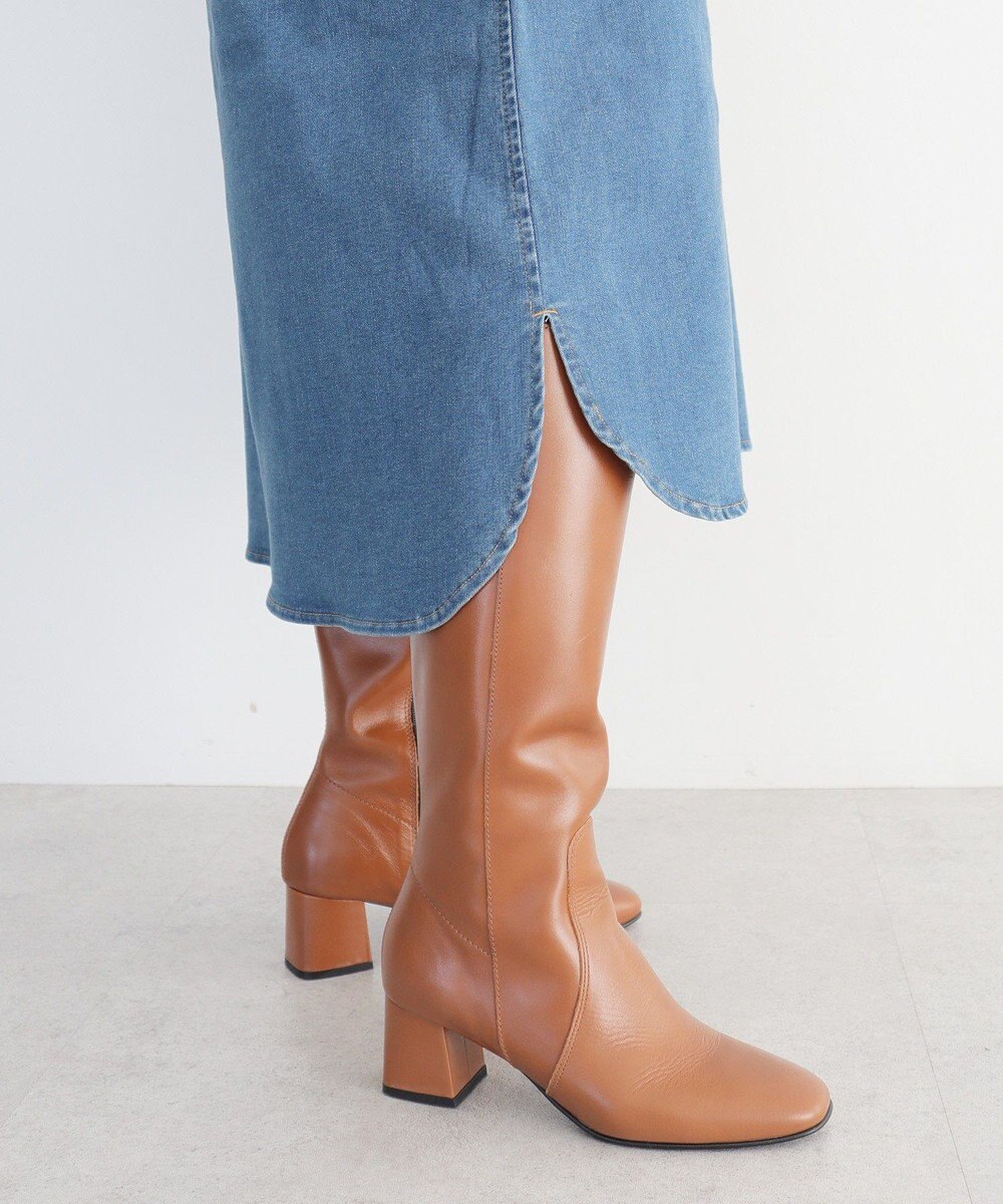 CRAFT STANDARD BOUTIQUE 裏起毛デニムヘンリーワンピース 