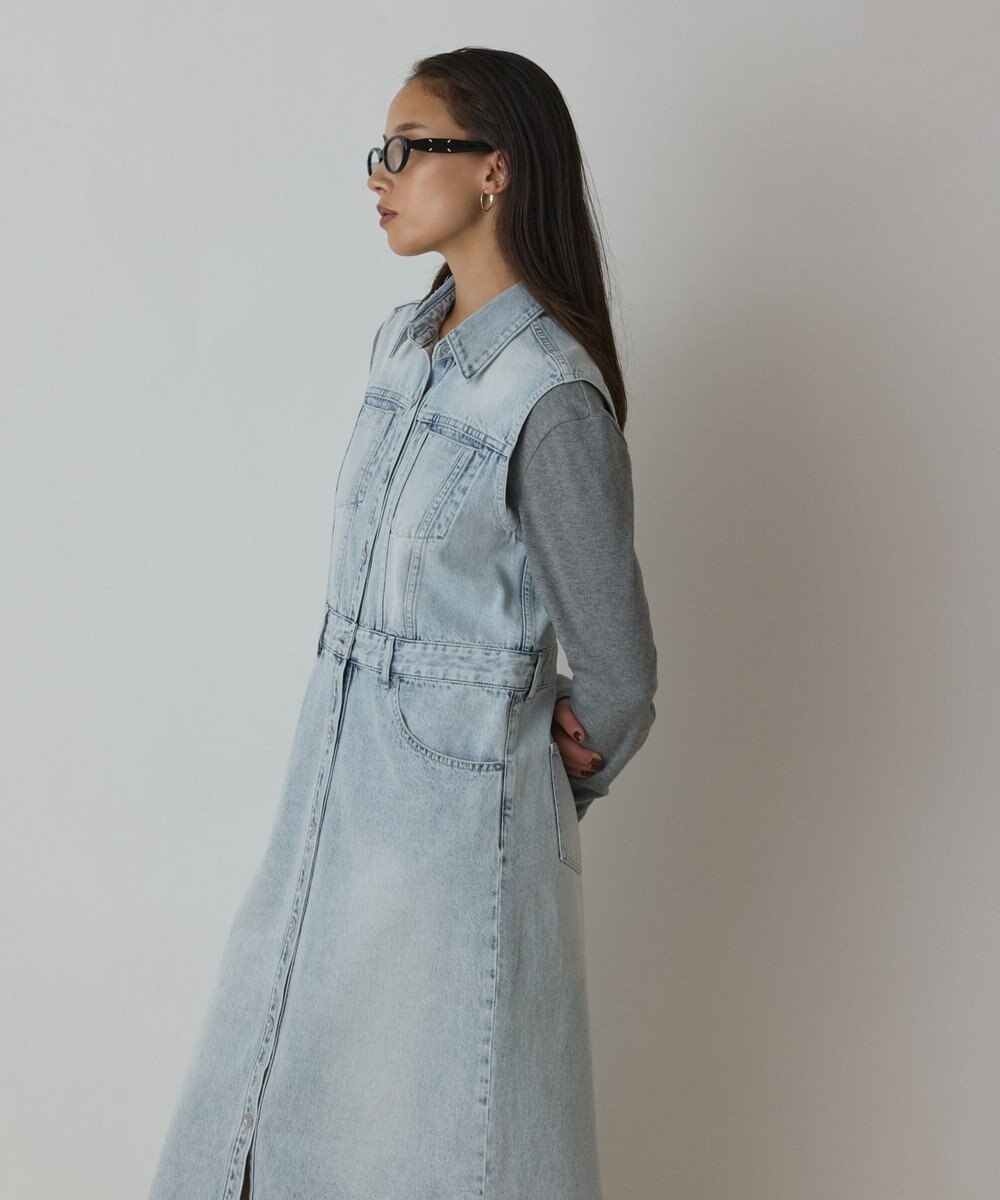 GRACE CONTINENTAL デニムロングジレワンピース 