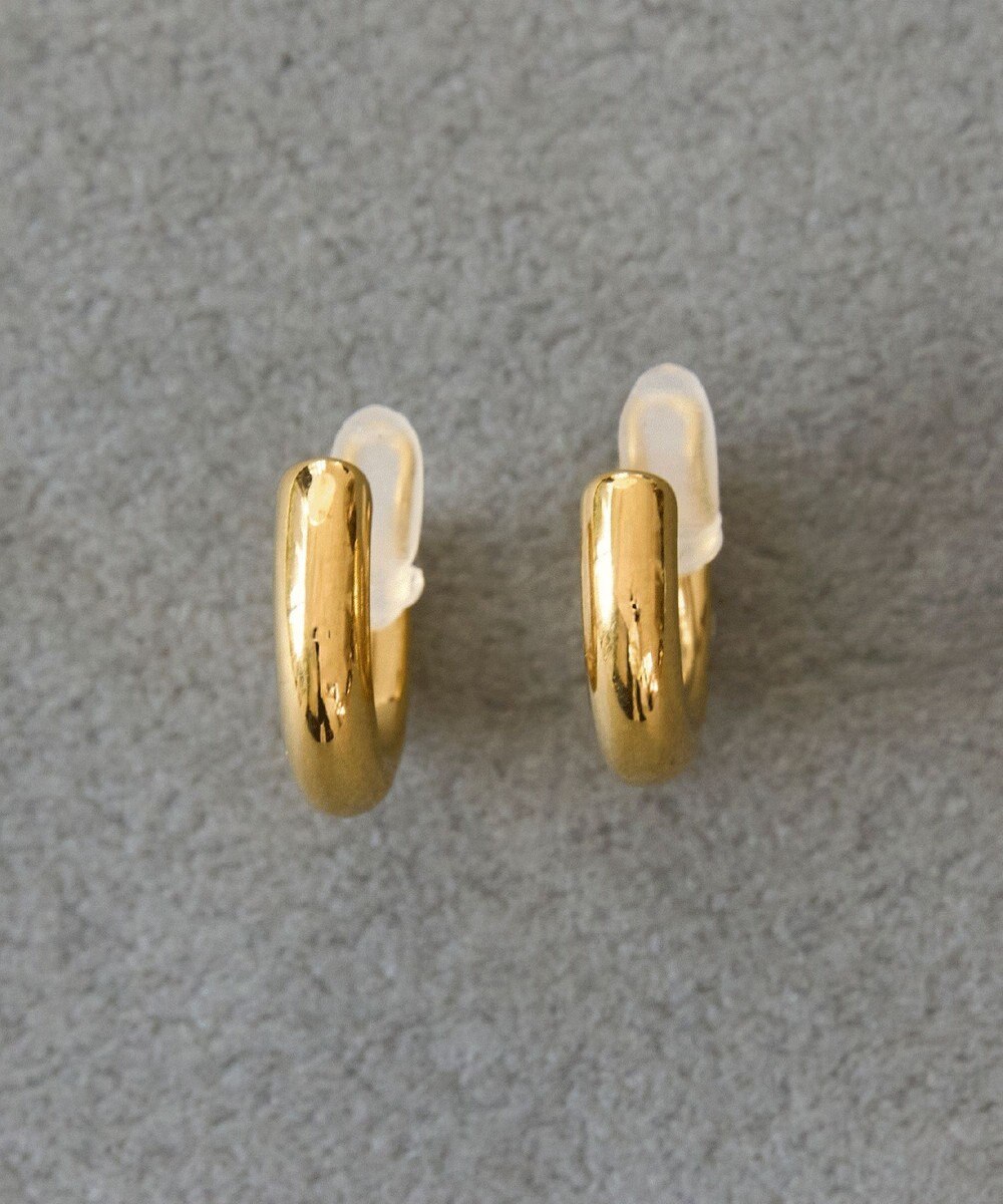 Phoebe 【痛くないシリーズ/金属アレルギー対応】ミニマルストレートフープライトフィットイヤリング　ゴールド 