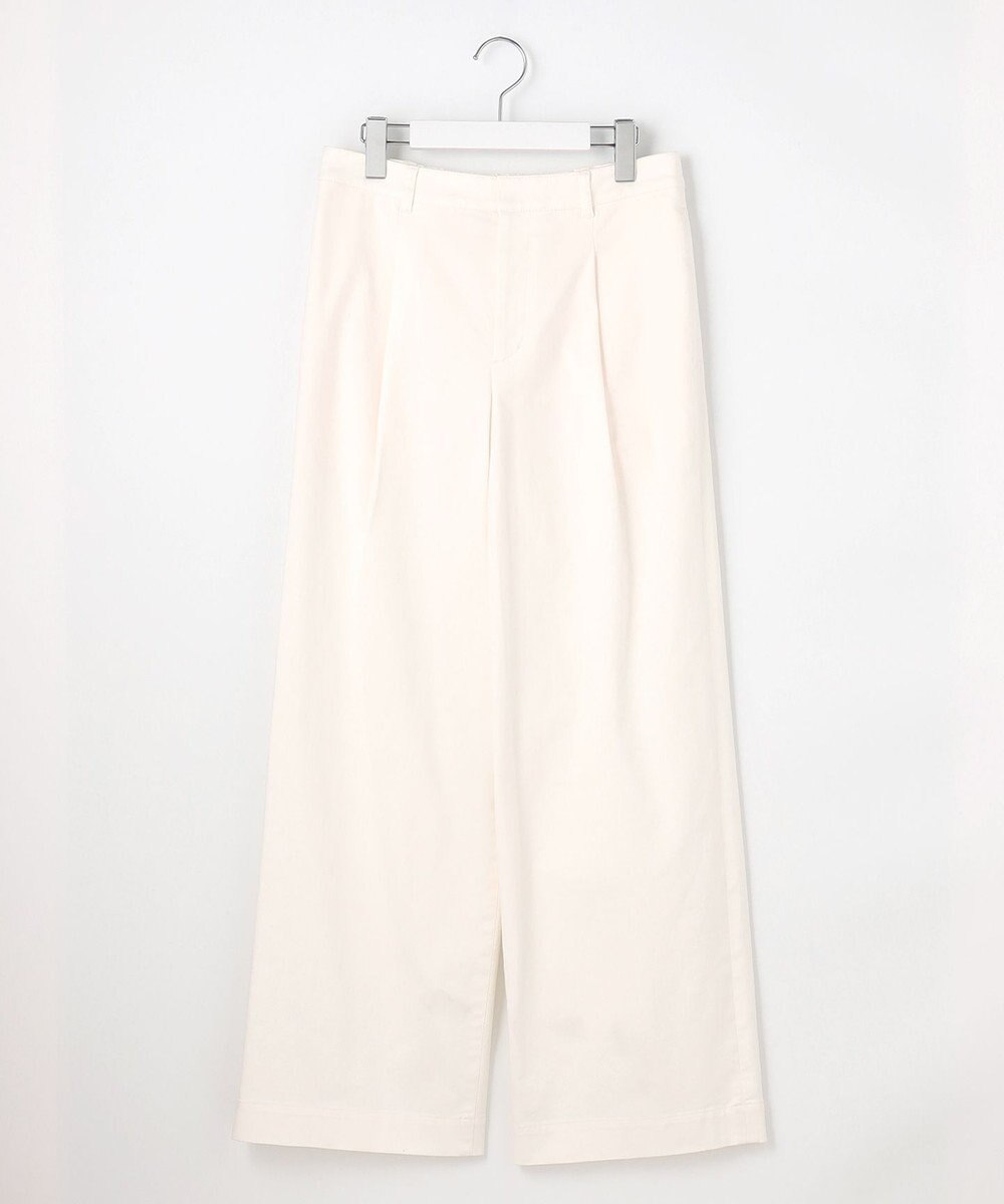 J.PRESS LADIES 【洗える】20チノストレッチ ワイドパンツ 