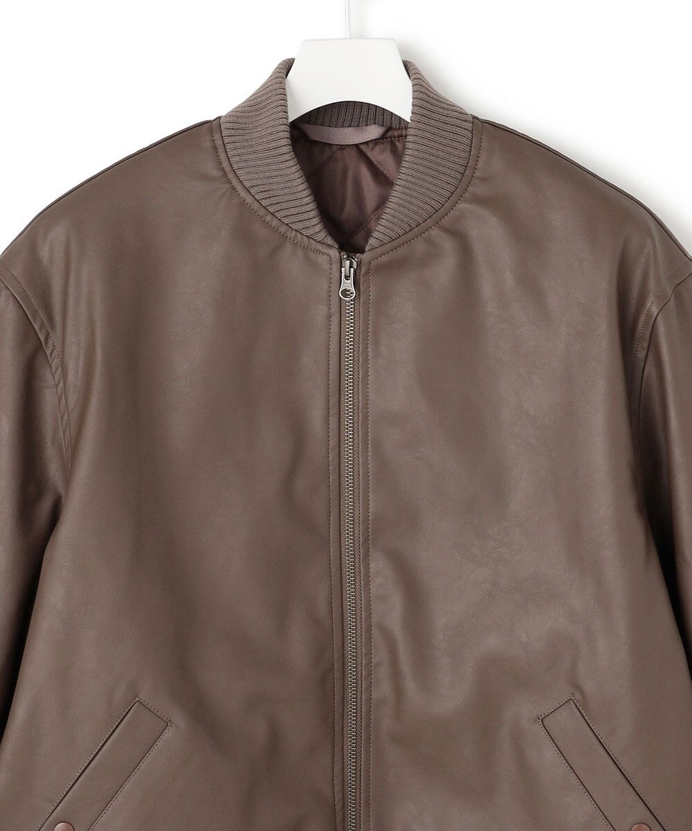 J.PRESS YORK STREET 【UNISEX】エコレザーMA-1 