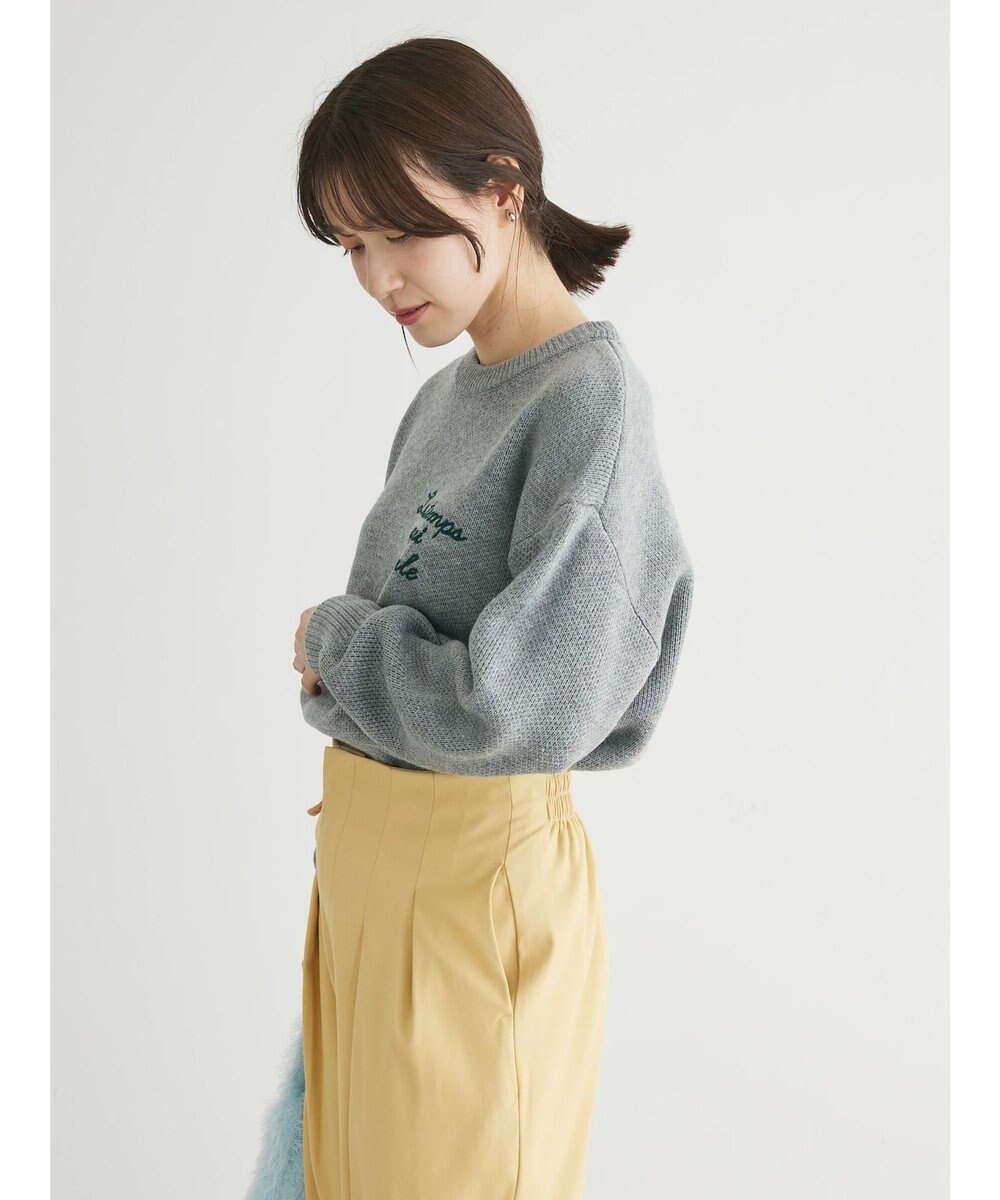 Green Parks 刺繍ロゴニットプルオーバー 