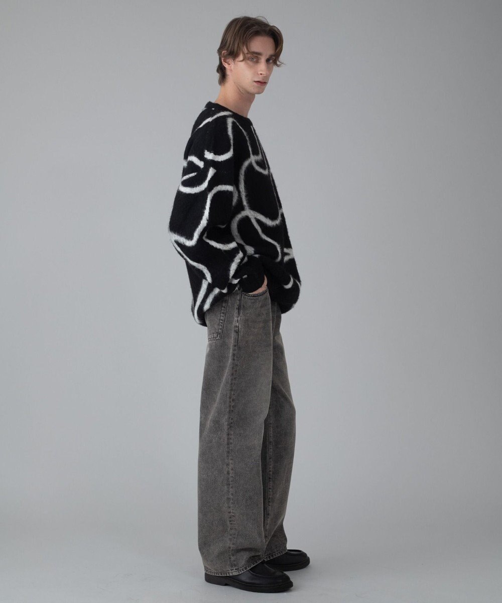 WEGO 【ユニセックス着用ITEM/MLサイズ展開】ファジーパターンプルオーバー 
