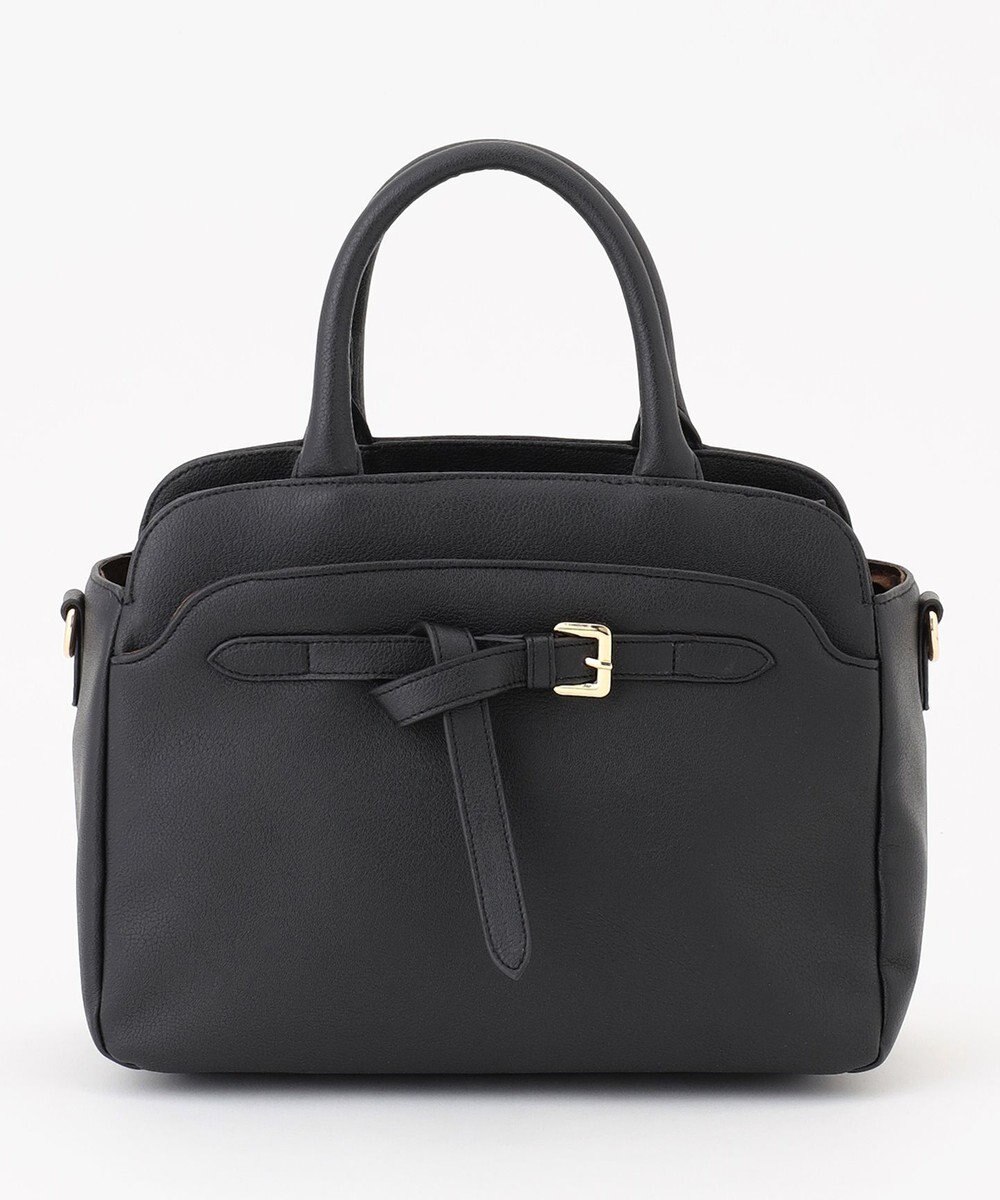 ANY SIS 【2WAY】ベルトバックルラウンドミディトート バッグ 