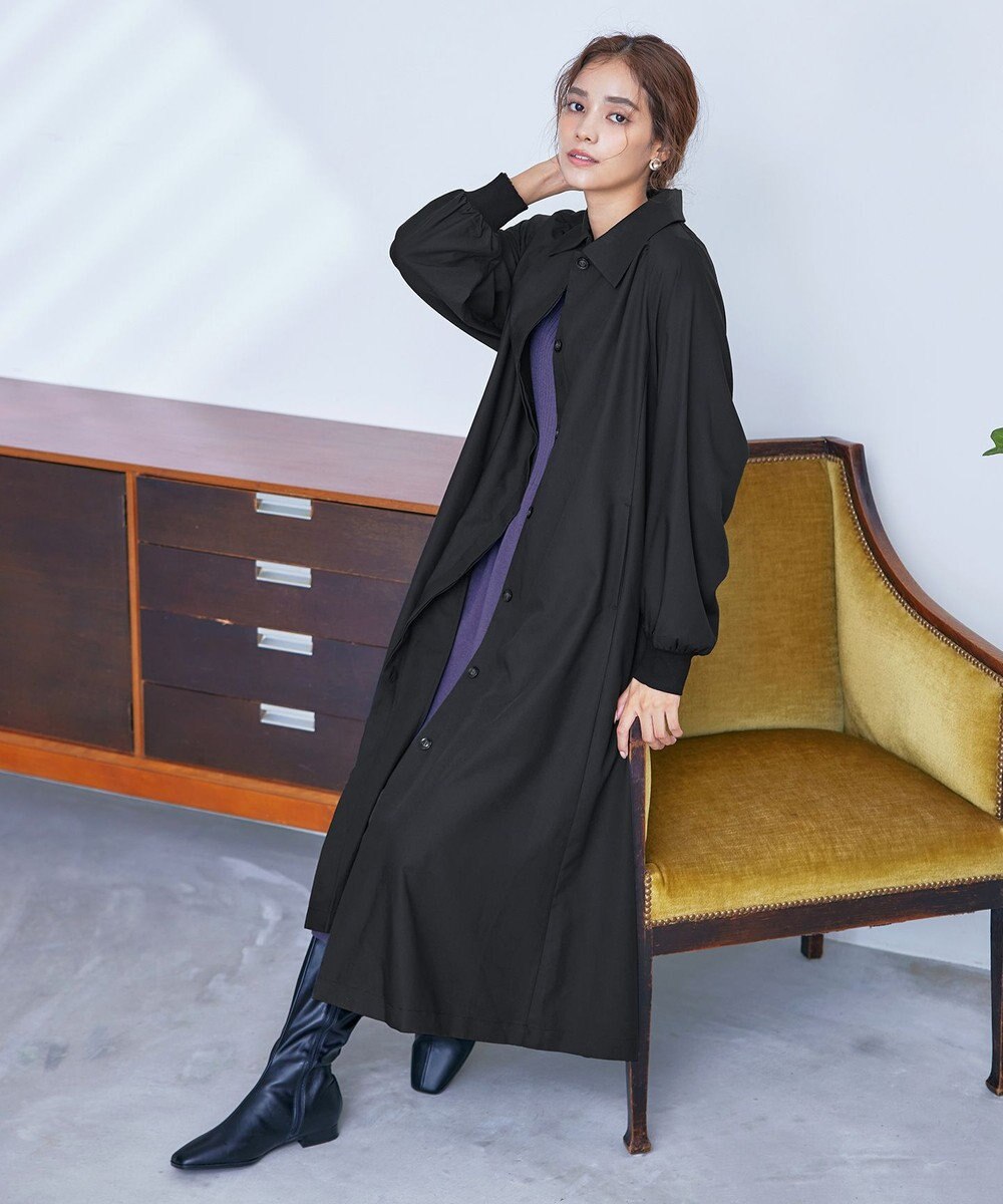 Tiaclasse 【洗える】ラグランパフスリーブトレンチコート 