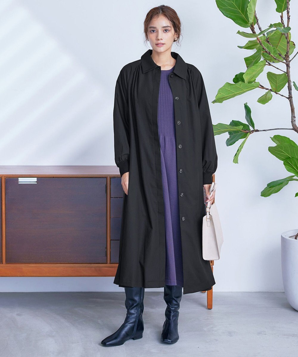 Tiaclasse 【洗える】ラグランパフスリーブトレンチコート 