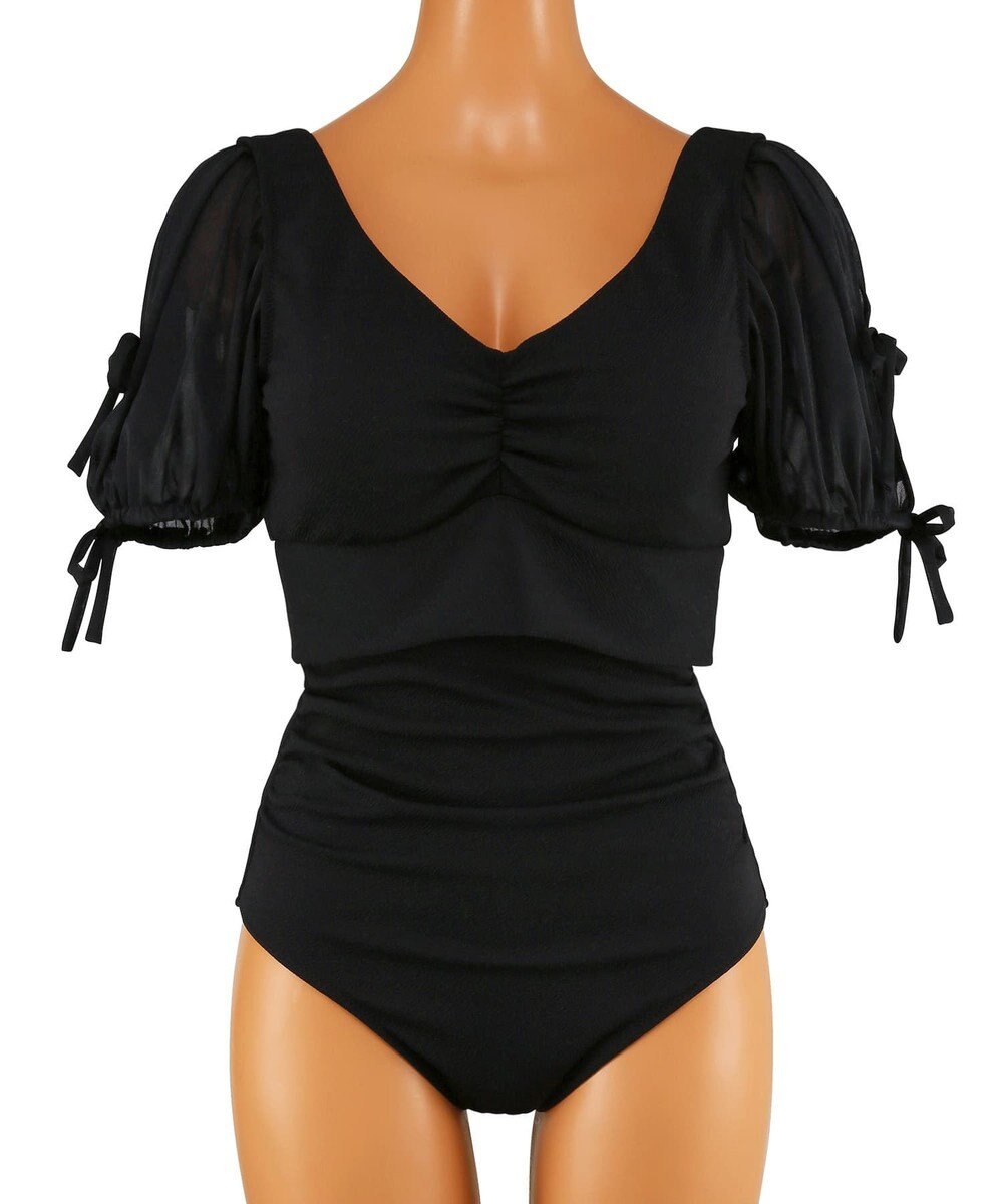 San-ai Resort（三愛水着楽園） 【San-ai Resort×PEACH JOHNコラボ】【ナイスバディ水着】パフスリーブワイヤービキニ　9M・11L　【San-ai Resort（サンアイリゾート）】 