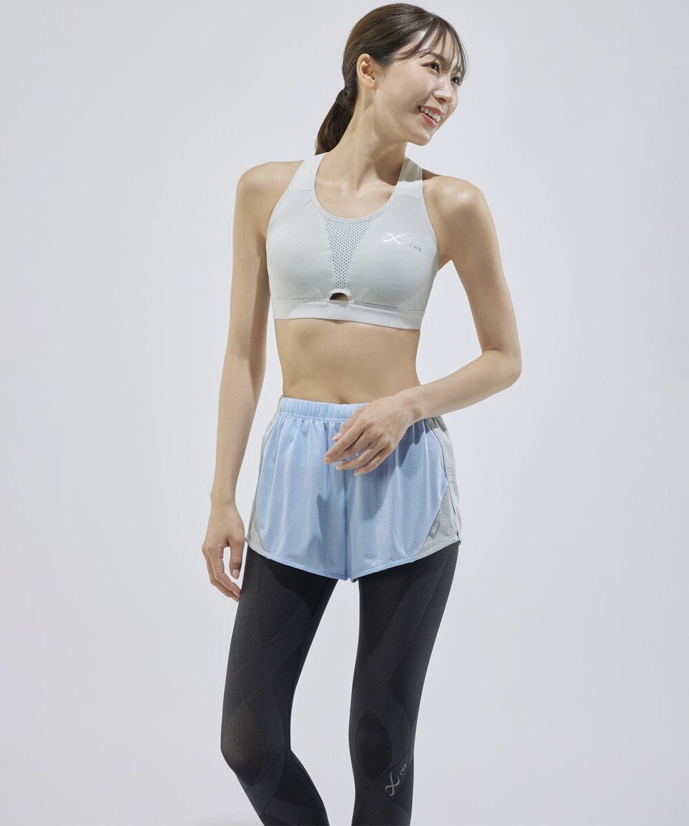 CW-X 【UNISEX】 CW-X ランニングボトムス メッシュ素材 風通りがよい スポーツウェア 2分丈 ユニセックス DHR362 /ワコール 