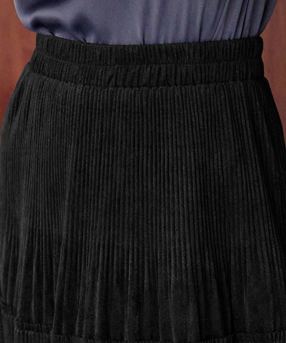 Tiaclasse 【洗える】ベロアプリーツスカート 