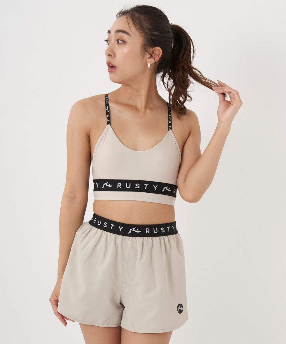 OP／FILA 【RUSTY】ニコちゃんロンT＋ショートパンツ付きビキニ 4点セット水着 