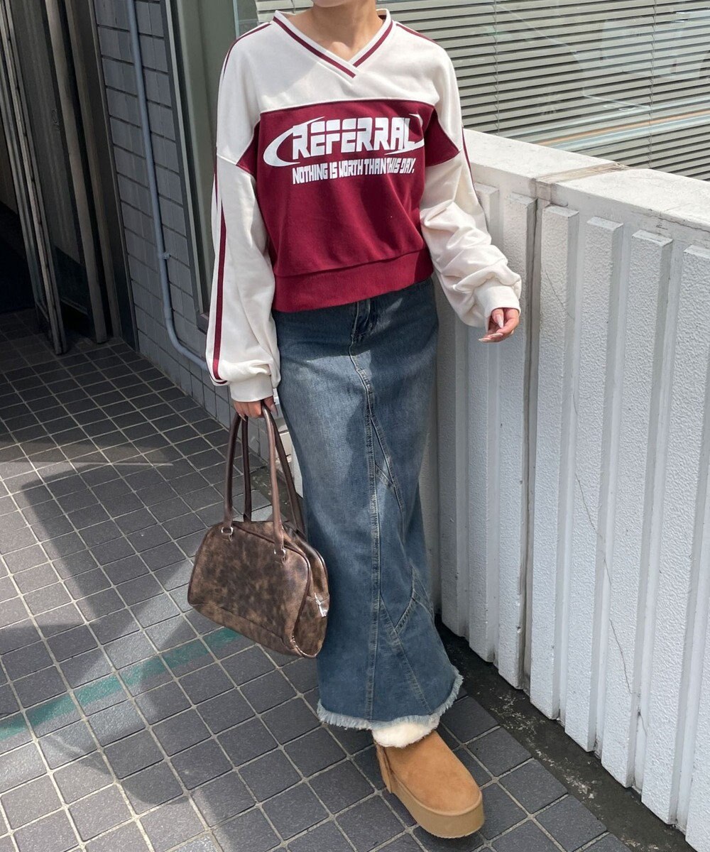 WEGO 切り替えショートスウェット 