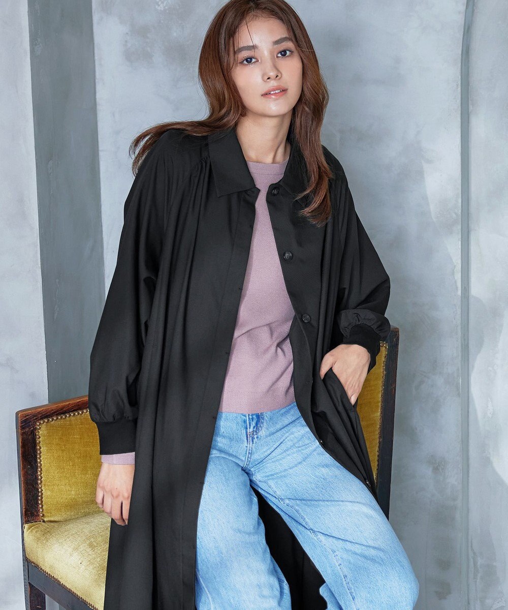 Tiaclasse 【洗える】ラグランパフスリーブトレンチコート 